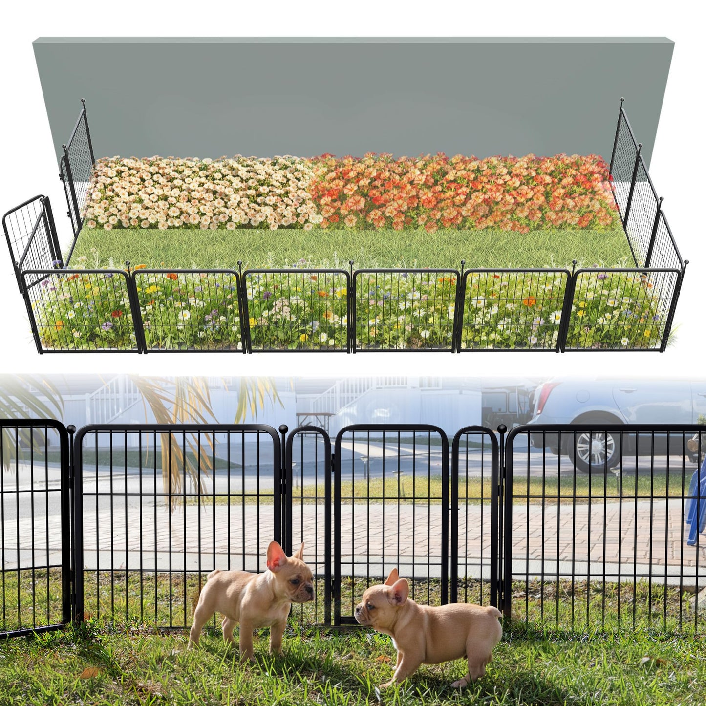 FXW No Dig Garden Fence, Outdoor for Yard