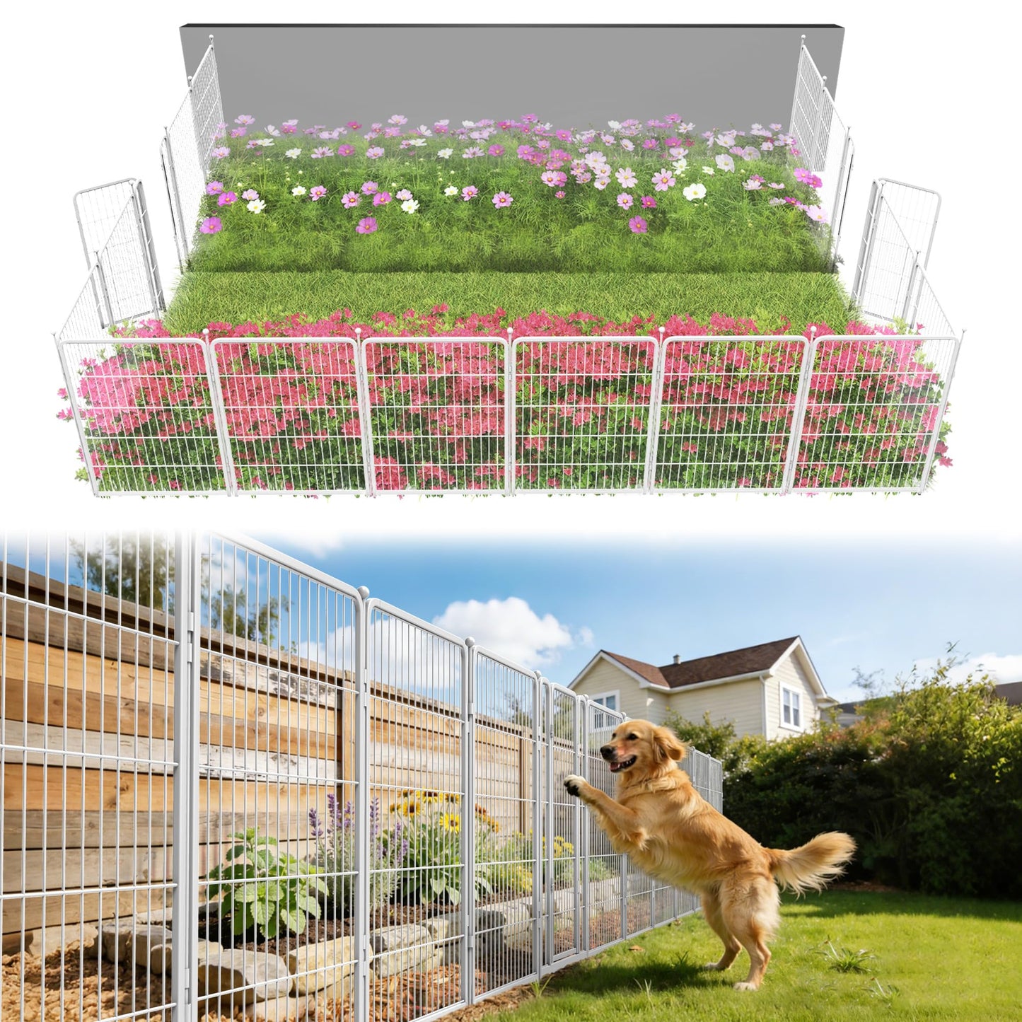 FXW No Dig Garden Fence, Outdoor for Yard