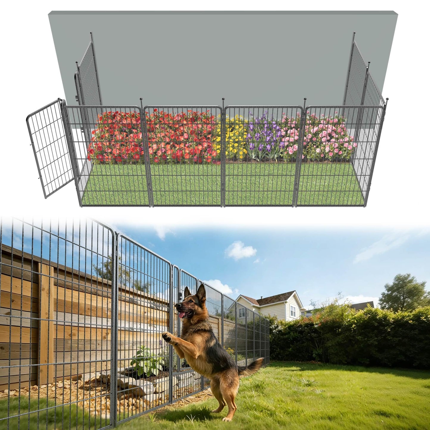 FXW No Dig Garden Fence, Outdoor for Yard