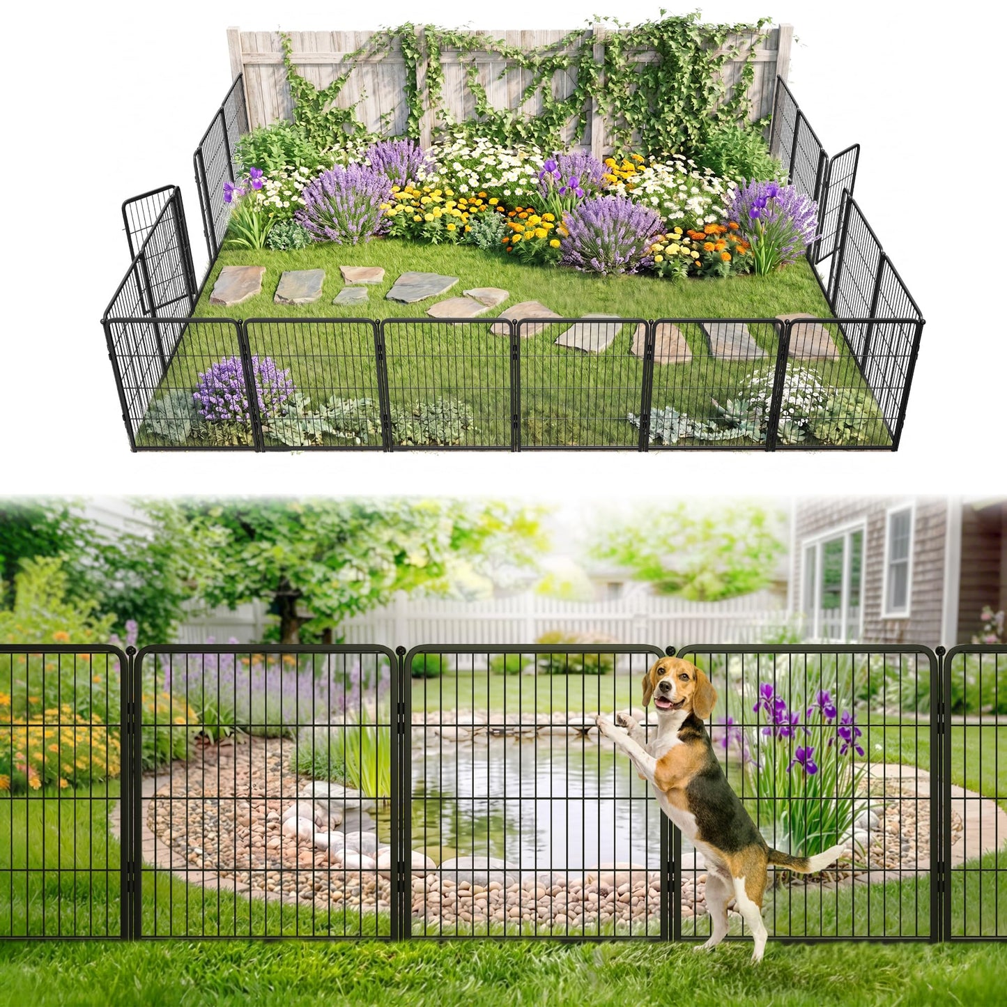 FXW No Dig Garden Fence, Outdoor for Yard