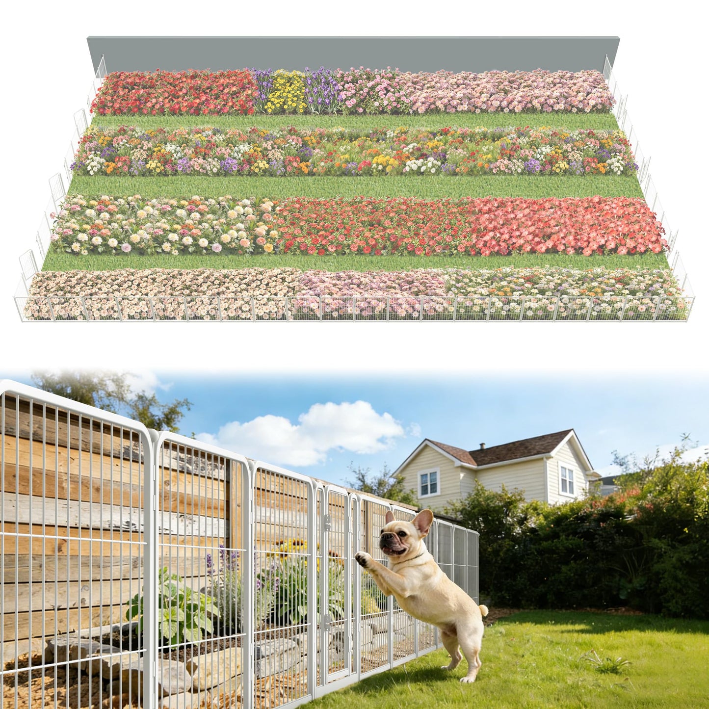 FXW No Dig Garden Fence, Outdoor for Yard