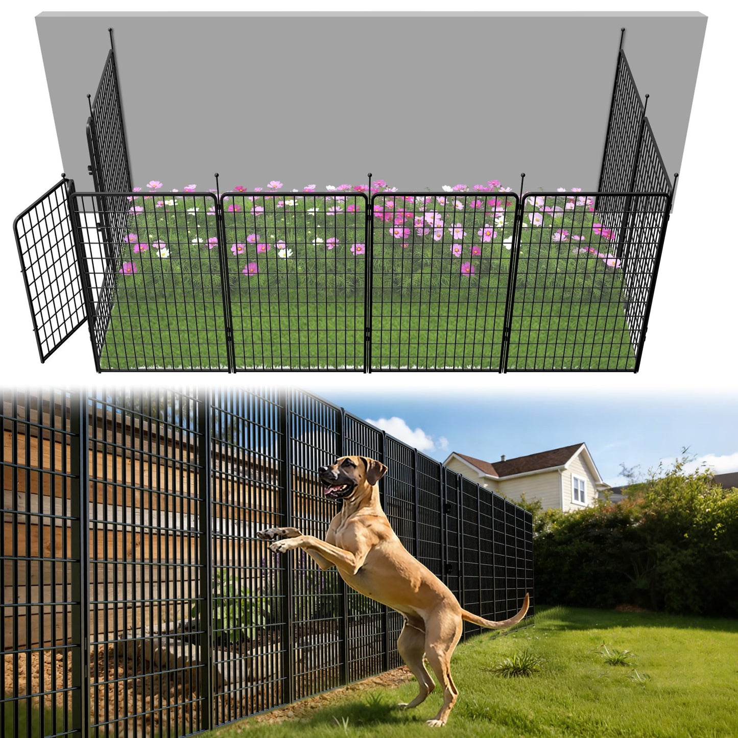 FXW No Dig Garden Fence, Outdoor for Yard