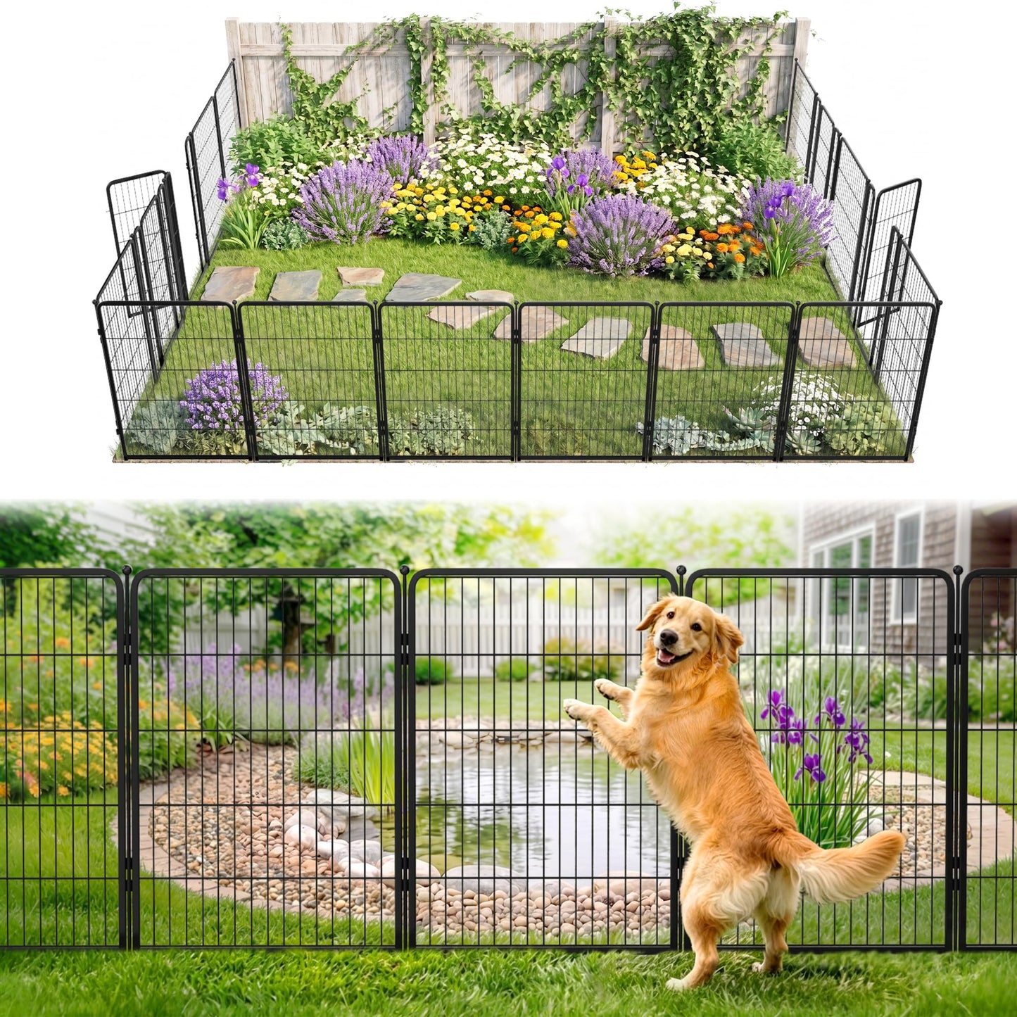 FXW No Dig Garden Fence, Outdoor for Yard