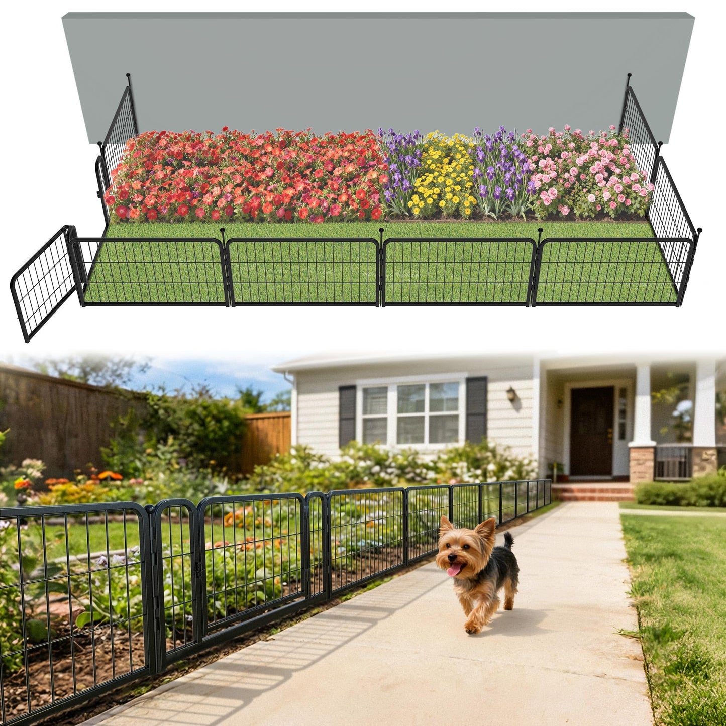 FXW No Dig Garden Fence, Outdoor for Yard