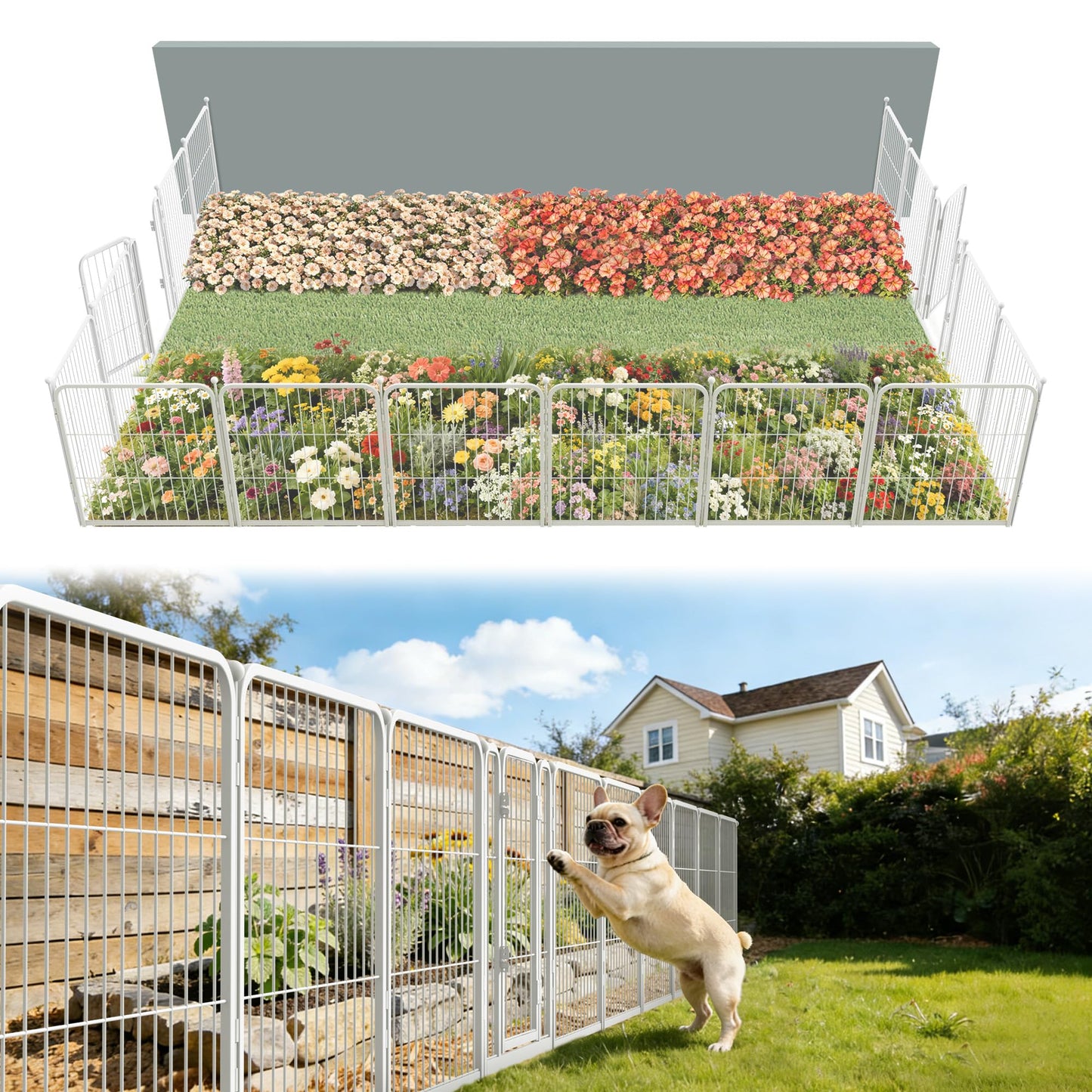 FXW No Dig Garden Fence, Outdoor for Yard