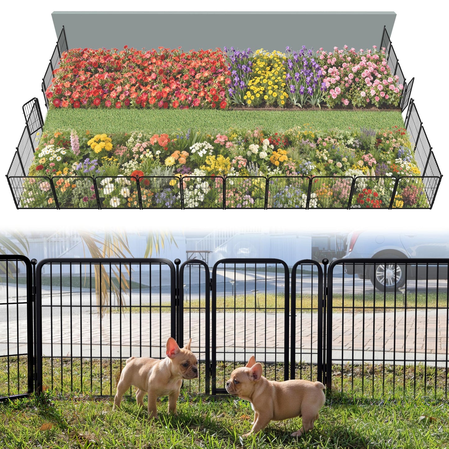 FXW No Dig Garden Fence, Outdoor for Yard