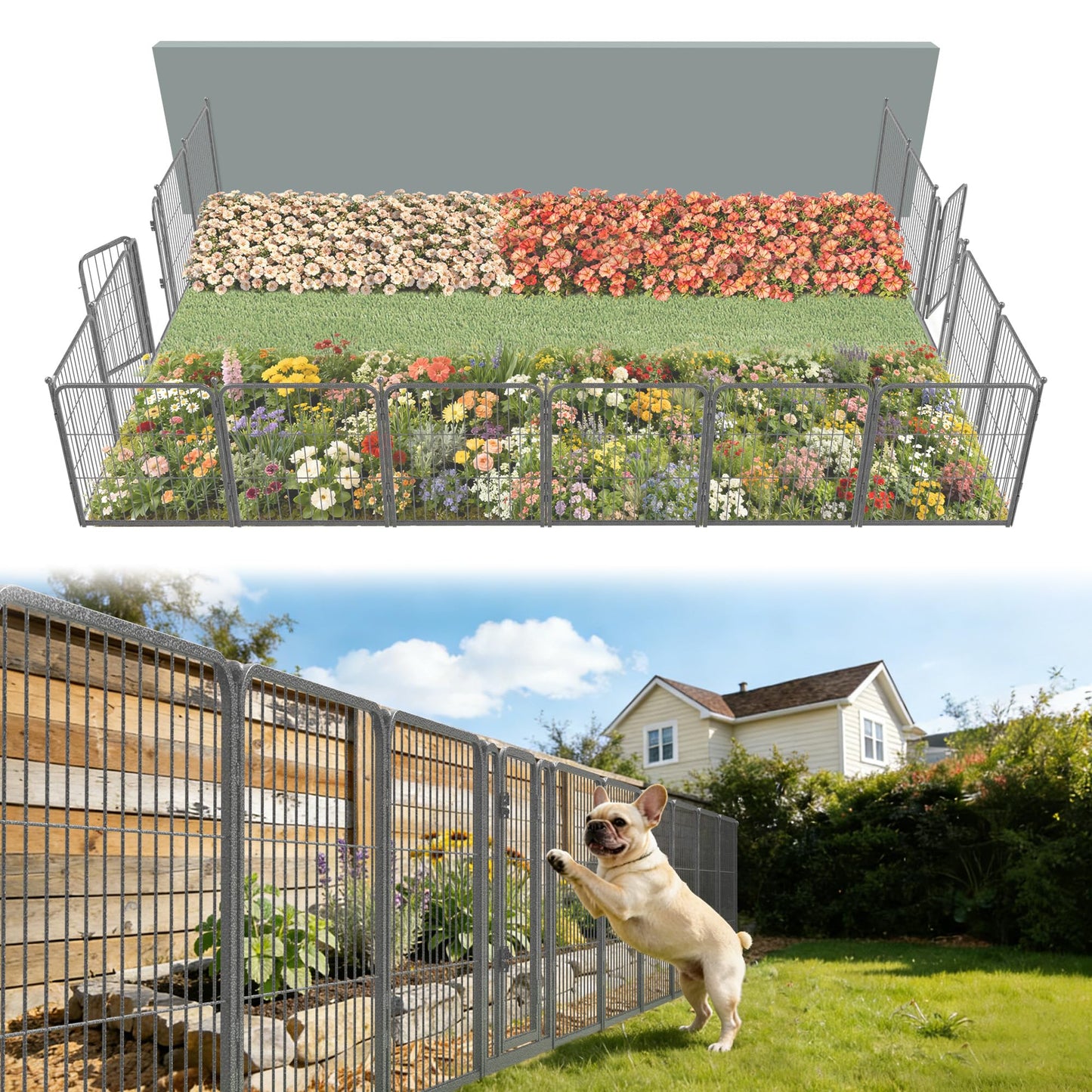 FXW No Dig Garden Fence, Outdoor for Yard